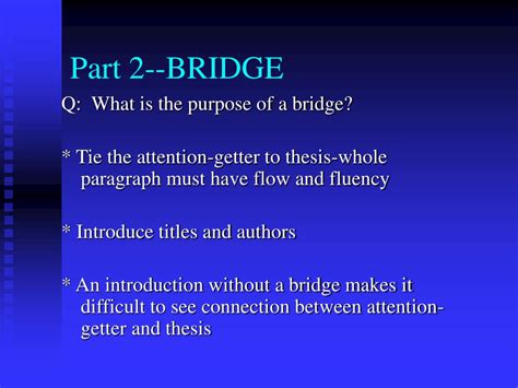 Whats a Bridge in an Essay? – A Multi-Perspective Analysis